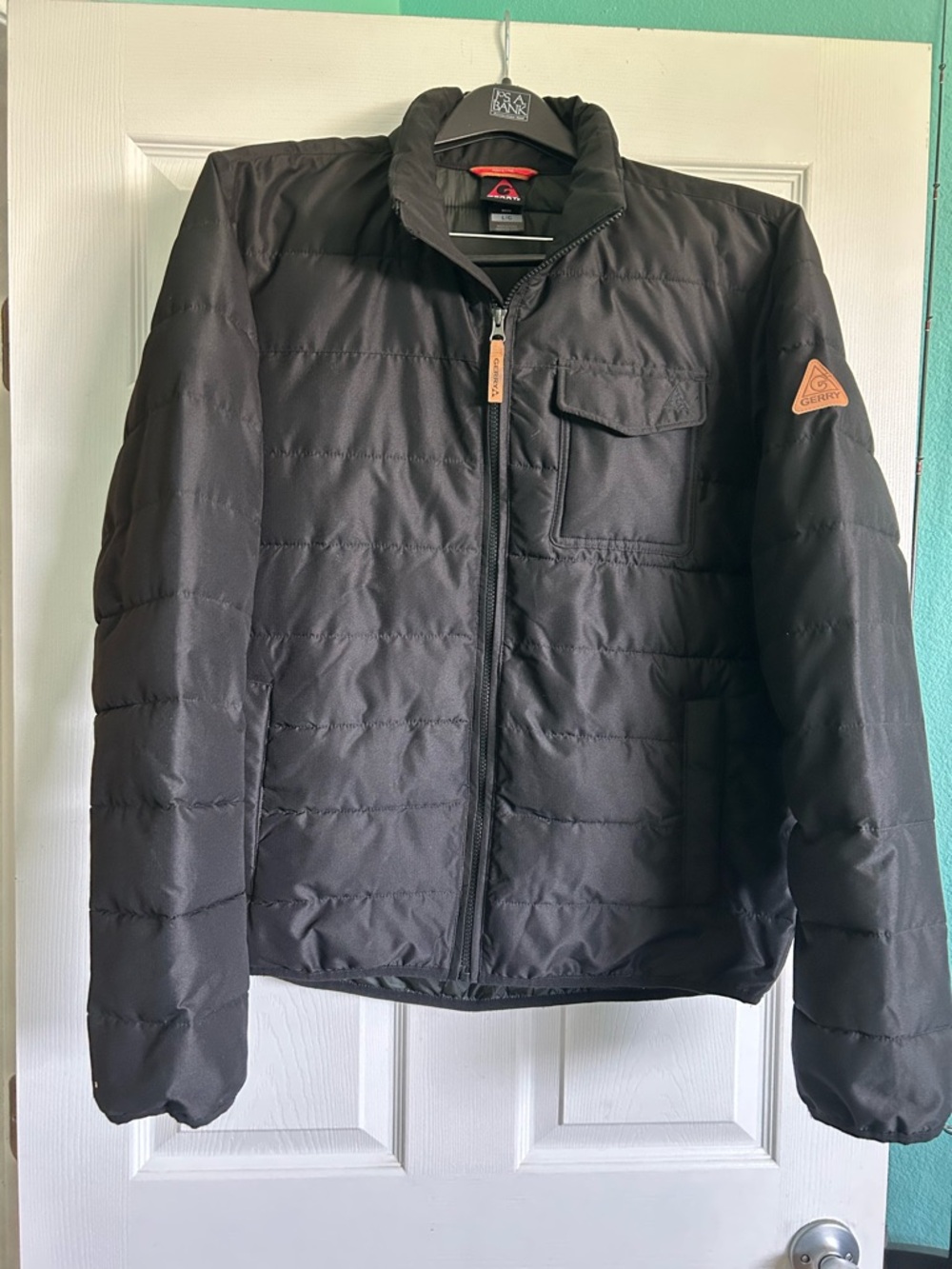 Gerry Weber Black Quilted Men's Puffer Jacket with Chest Pocket